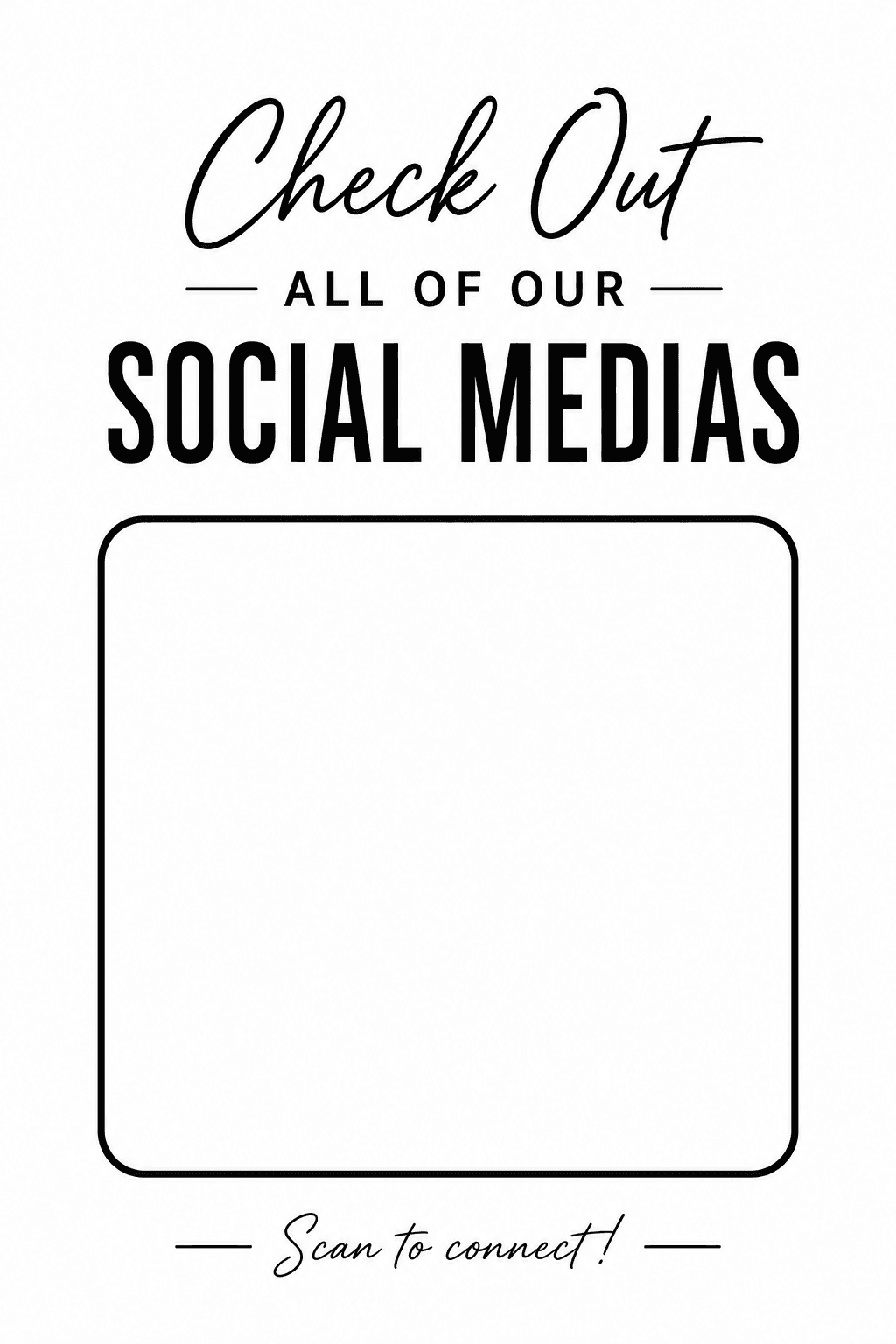 All Socials QR Display template